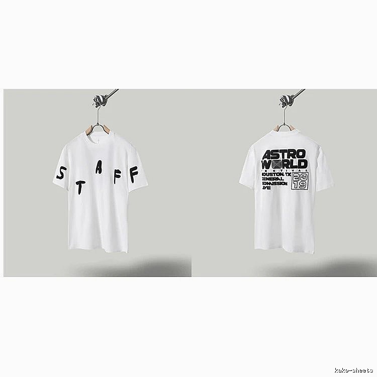 Travis Scott AstroWorld Street Style White T-Shirt