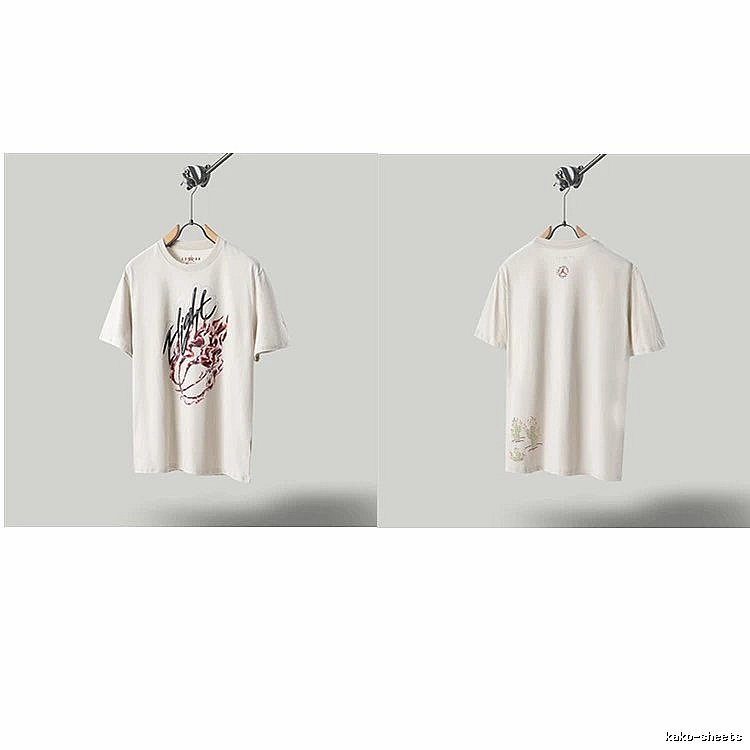 Travis Scott Cactus Co-branded Street-style Off-white T-shirt