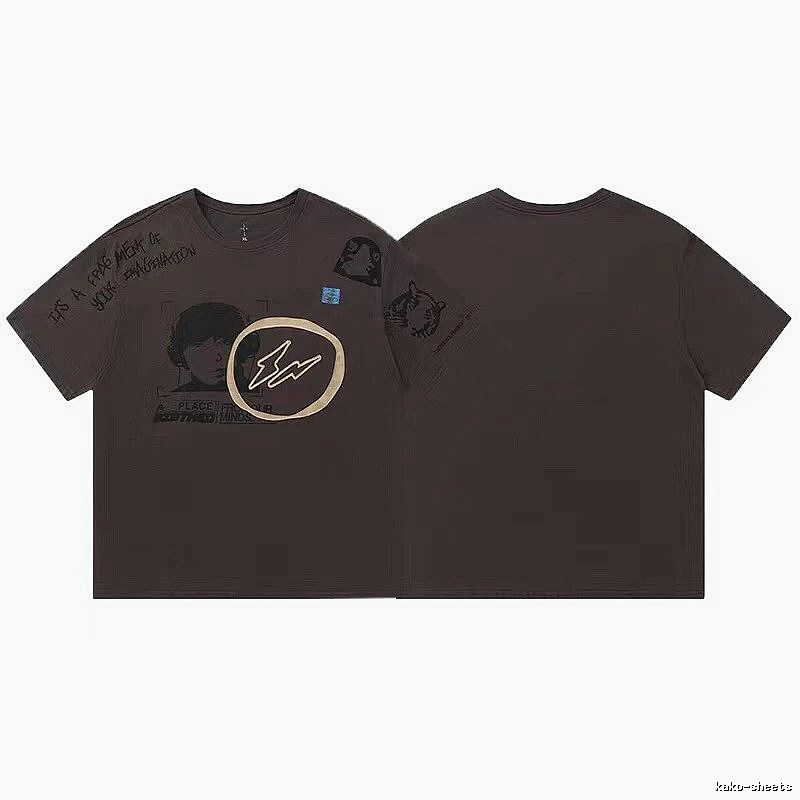 Travis Scott Classic Graphic T-shirt Brown Travis Scott for Daily Styling