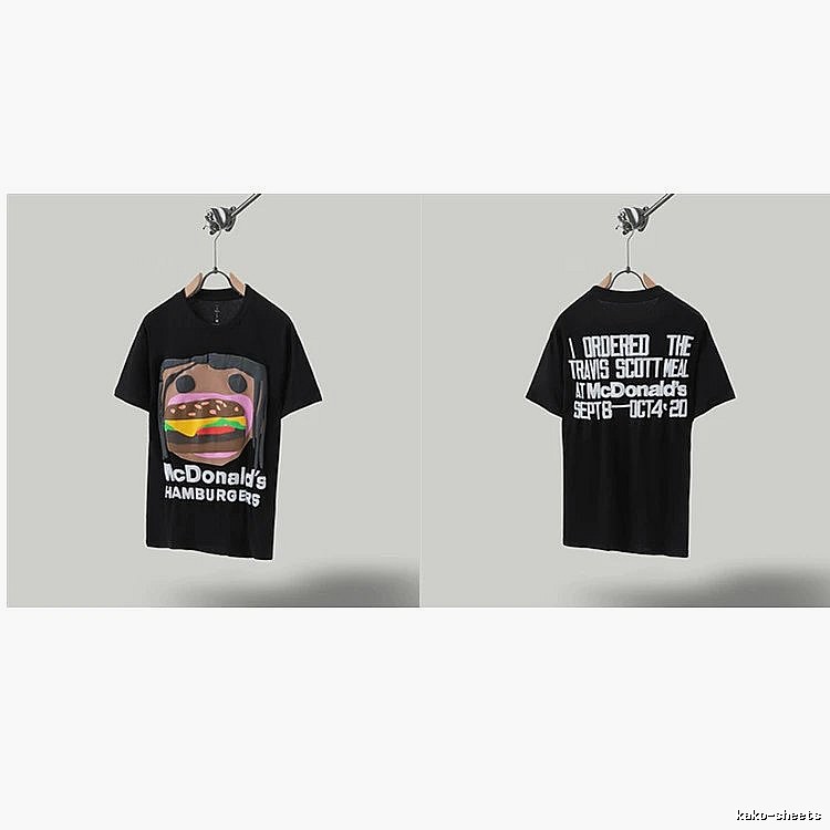 Travis Scott x McDonald's Co-branded Printed Black T-Shirt