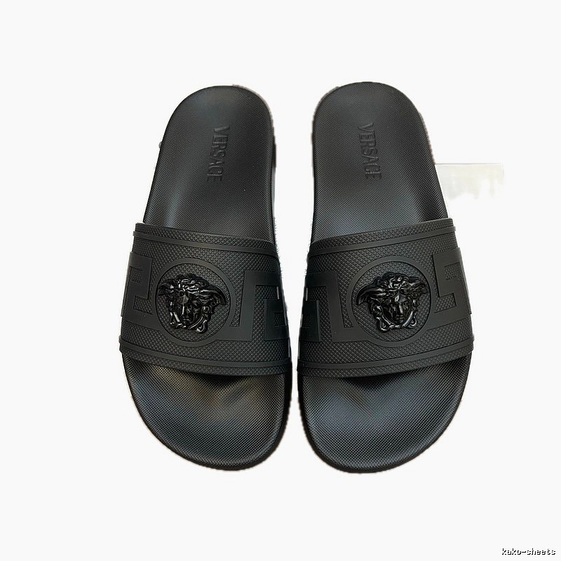 Versace Medusa Luxury Style Black Slides