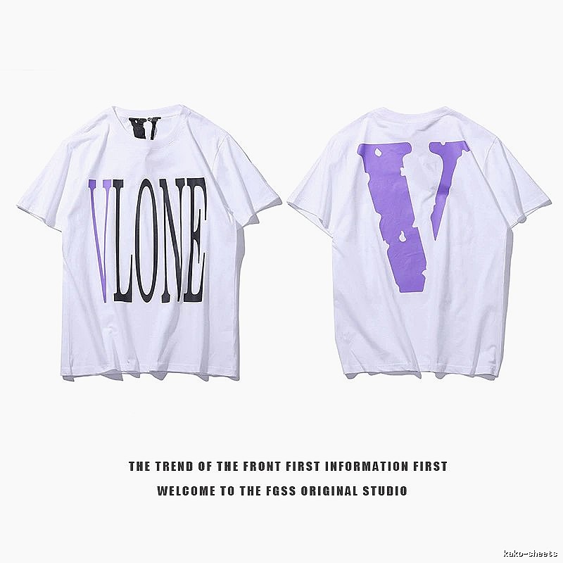 Vlone Compact Logo T-shirt Black Purple Vlone for Smart Casual Looks