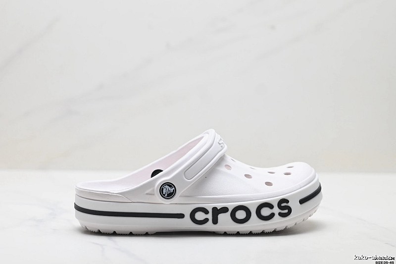 White trendy style of Crocs clogs