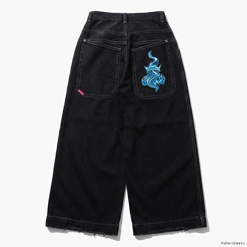 Y2K-style black denim shorts